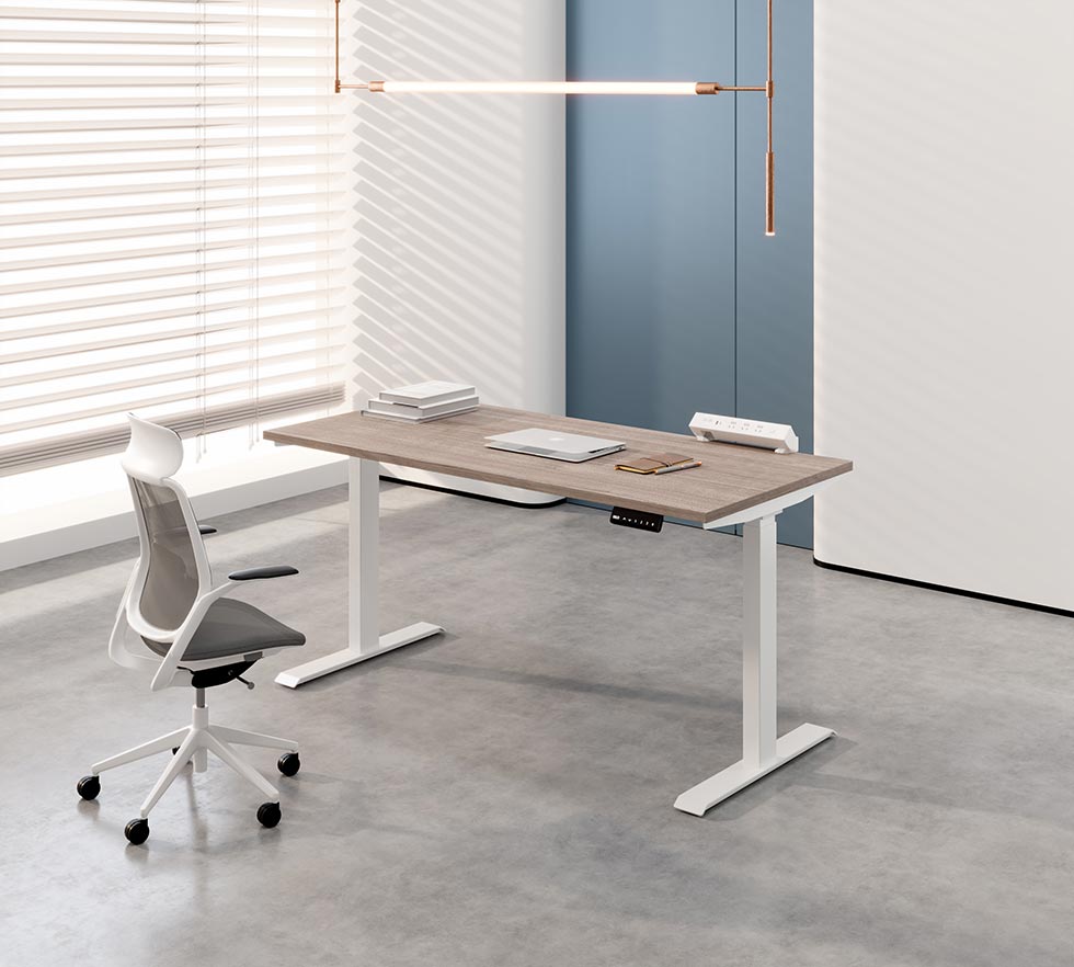 Rectangular Electric Lift Desk Frame